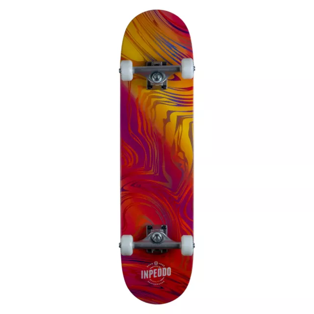 Inpeddo Skateboard Komplettboard di Base Offuscata 7.75 " (Rosso Arancione)