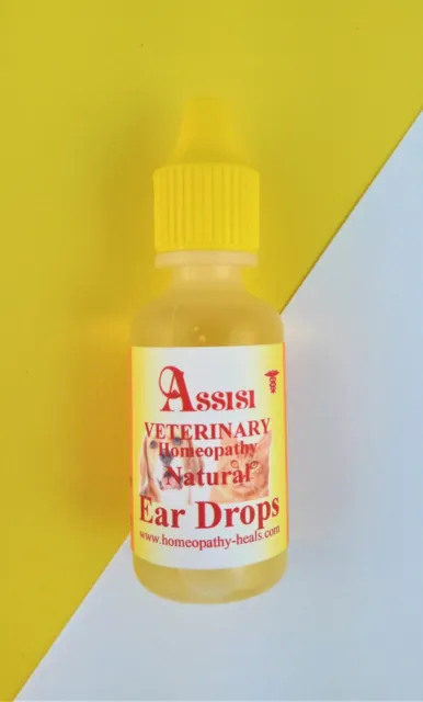 Ear Drops homeopathy Dogs Cats  Natural Cleanser  Ear Mites Canker irritation