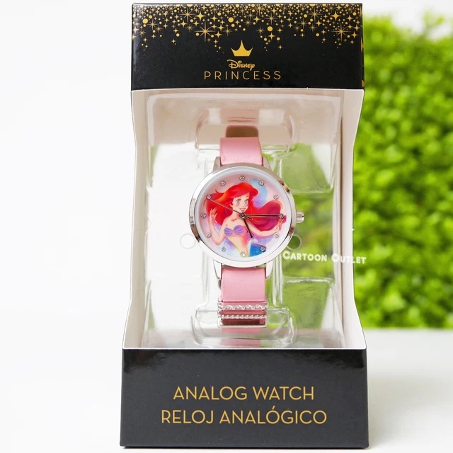 Disney Lady Ariel Analog Watch Pink Band Girl's Gift Reloj The Little Mermaid
