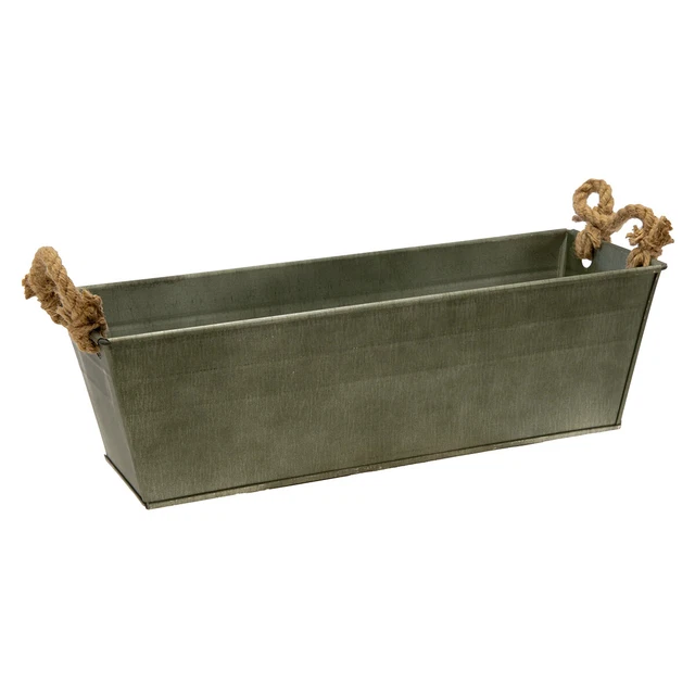 Pflanztopf Pflanzgefäß Zinktopf Vintage Recta grün 37 Blumentopf Metall Übertopf