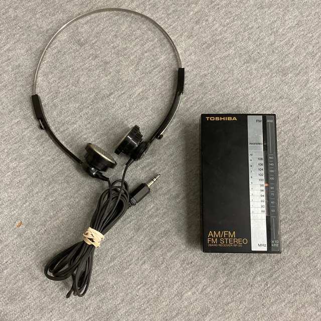 Cuffie Radio AM/FM Portatili, Con Cavo Retrattile, Over-ear, Controllo Touch