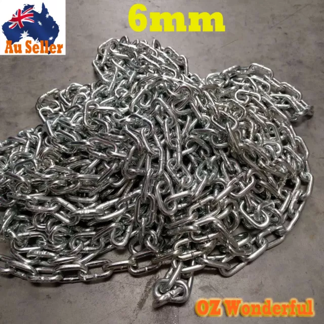 Galvanised Chain 6mm Zinc Coated Chain Linked Chain Anchor Welded Hot Dipped