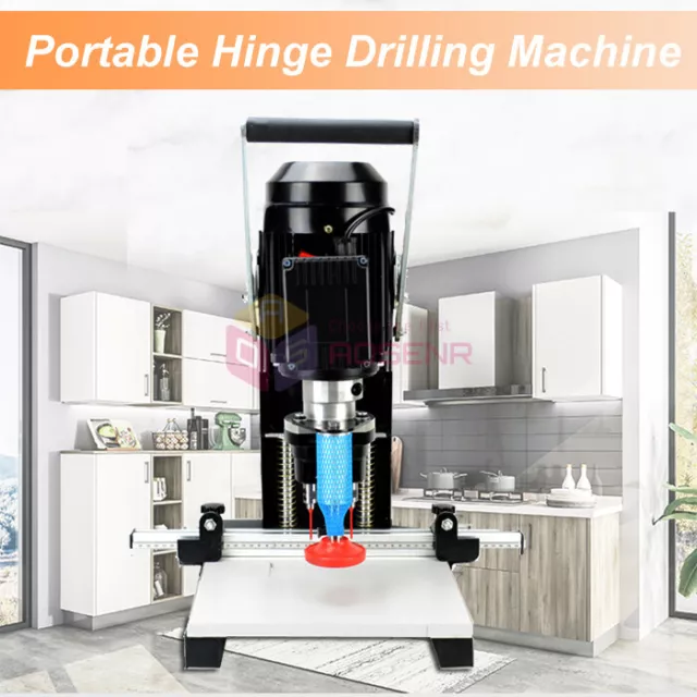 Woodworking Portable Hinge Drilling Hole Machine Wood Hinge Drill Puncher 110V