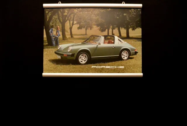 Original Porsche Poster "911 Targa" mit Schienensystem