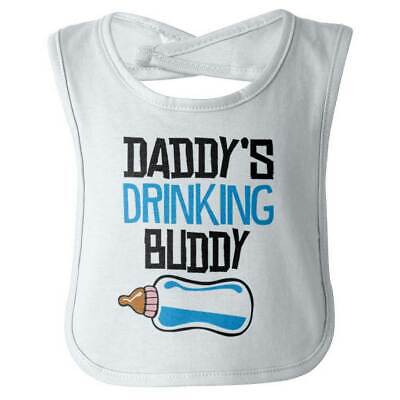 Daddys Drinking Buddy Fathers Day Shower Gift Baby Infant Burp Cloth Bib