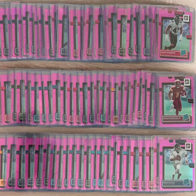 2022 Donruss Optic Football Rookies Pink Holo Prizm Cards - Complete Your Set!