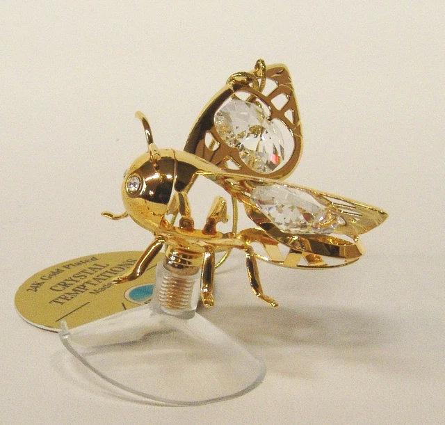 3261-sc Hummel Bumble-Bee Cristal de Swarovski 24 Quilates Oro Estrás 66mm