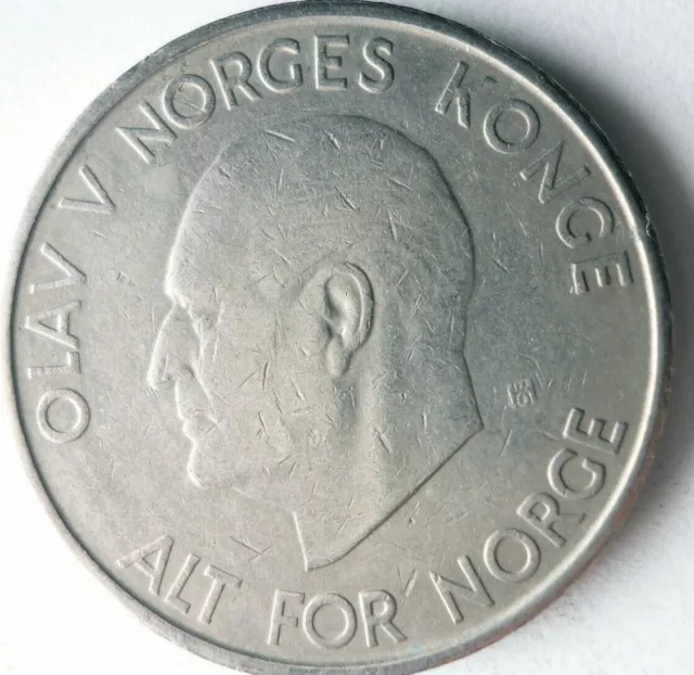 1965 NORWAY 5 KRONER - Excellent Collectible Coin - FREE SHIP - Bin #117 2