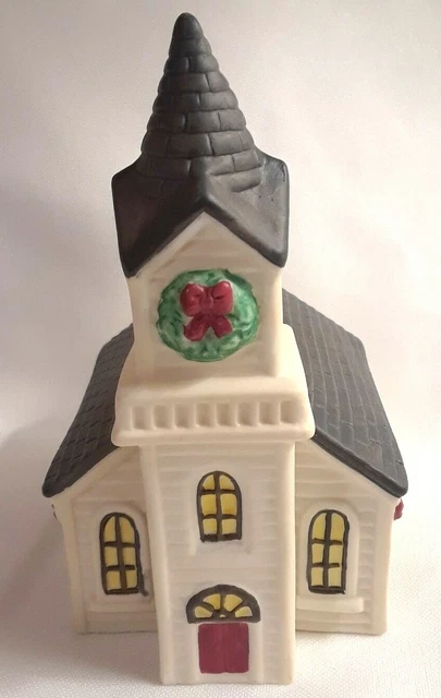Church Salt Pepper Shakers Steeple Christmas Holiday Roman Inc.