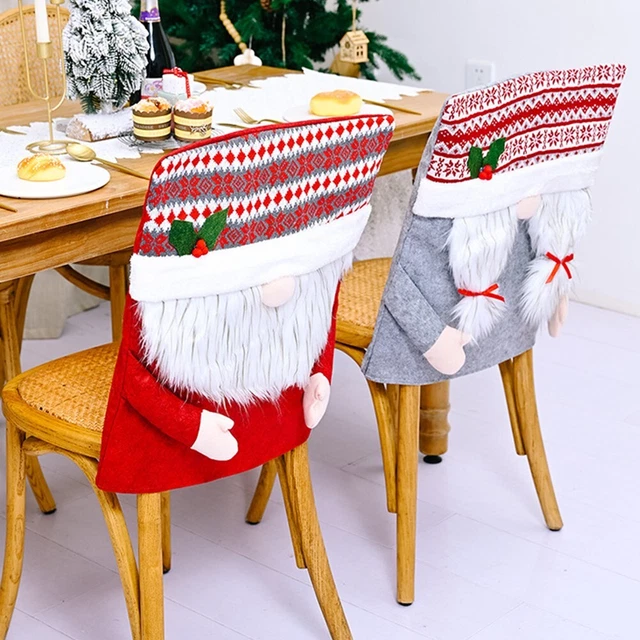 Funda de asiento de Navidad funda de silla repelente a la suciedad funda protectora 2023
