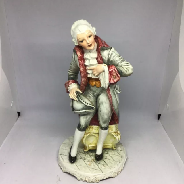 Rare Early 1900’s 12in Signed Colonial Porcelain Figurine Made in Italy RARE!!!