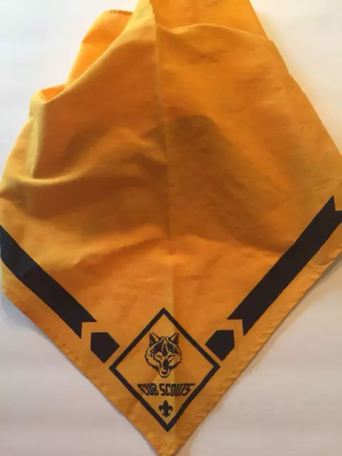 BSA Boys Cub Scouts of America Wolf Yellow Scarf Neckerchief