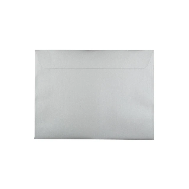 JAM Paper 9 x 12 Metallic Booklet Envelopes Stardream Silver 85818
