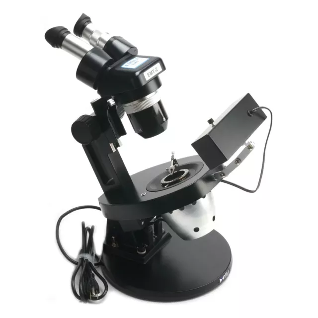 Stereo Gemstone Microscope Meiji GemScope 10X Eyepieces Gemological Gem Stand