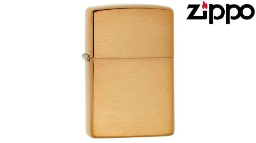 Zippo Windproof Lighter Classic Brushed Brass GENUINE Brand New & Boxed
