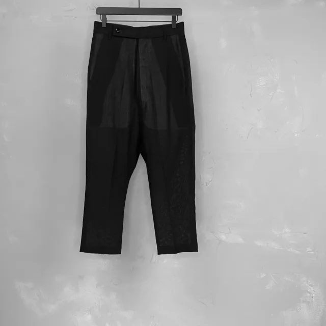 Rick Owens Mainline Dropped-Crotch Cropped Trousers 30 Waist