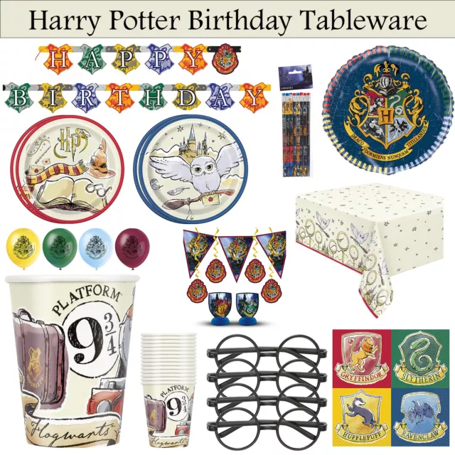 Harry Potter Party Tableware Cups Plates Decorations Glasses & Balloons