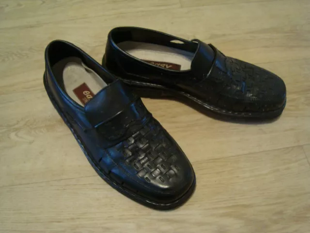 Herren Männer Leder Freizeit Leder Schuhe Gr. 44 von easy street schwarz