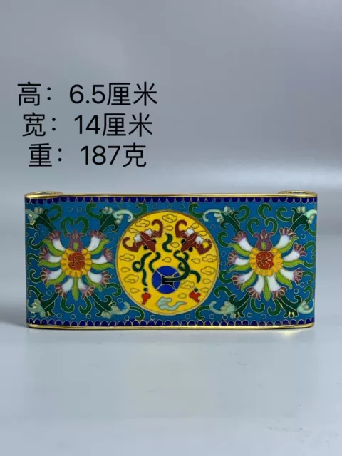Chinese Cloisonne Porcelain Hand Painted flower bat painting Exquisite Pen rack