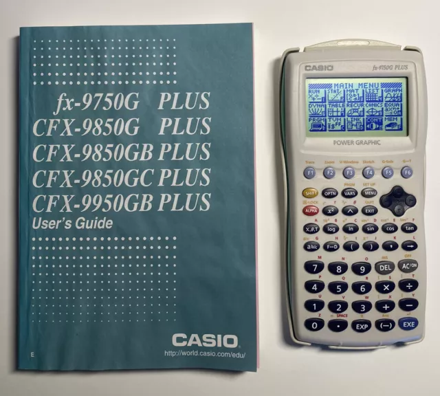 CASIO SCIENTIFIC CALCULATOR With Cover & Manual fx9750G PLUS POWER