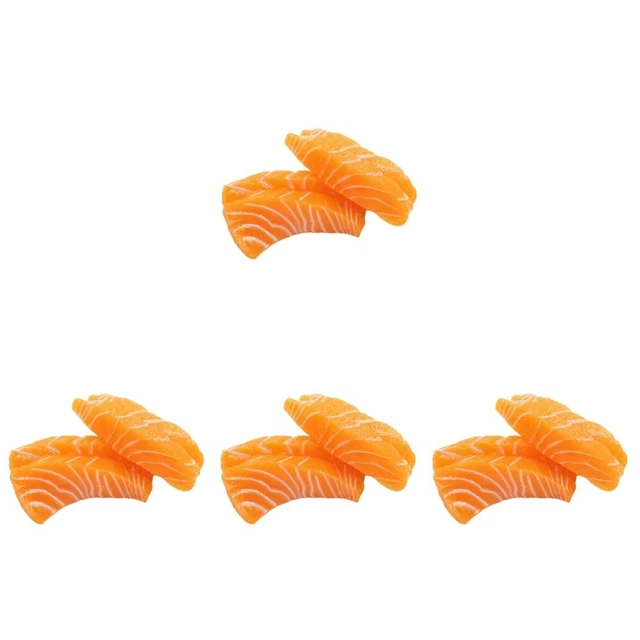 8 piezas accesorios fotográficos falsos modelo sashimi comida carne utilería modelo de carne artificial