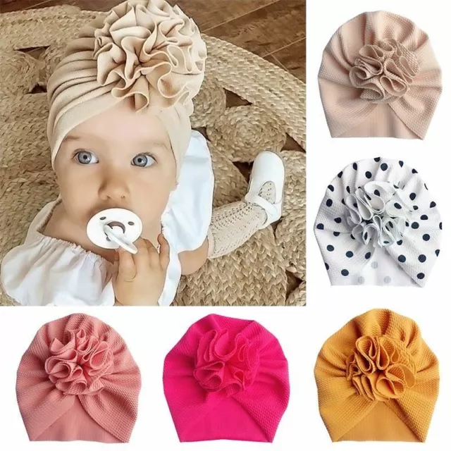 Cute Flower Baby Hat Toddler Turban Infant Head wraps Kids Bonnet Newborn