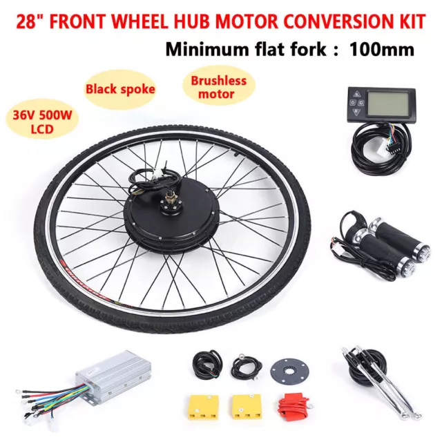 28" Vorderrad E bike Conversion Kit 36V/48V 250W-1000W Elektrofahrrad Umbausatz