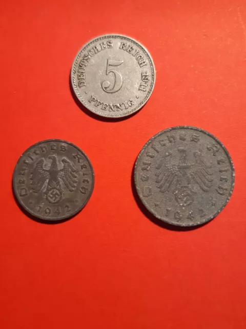 Allemagne Lot de 13 pièces de Monnaie Allemande" 13 Marks "entre 1911 et 1980 2