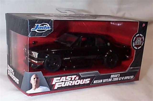 Fast and Furious Brians Nissan Skyline 2000 GT-R KPGC10 Black 1:32 Jada 99602 RB