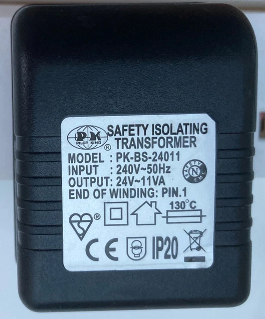 PK PILOT KING PKBS24011 24v Power Plug Transformer for Christmas LED