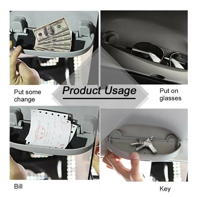 LT Easiyl Sonnenbrillen-Ablage Für VW T5/T6 California - Graues ABS Fach (19,2x7,3cm)