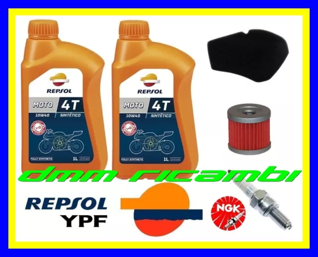 Kit Tagliando SUZUKI BURGMAN 150 UH 04 Filtro Olio Aria Candela NGK REPSOL 2004