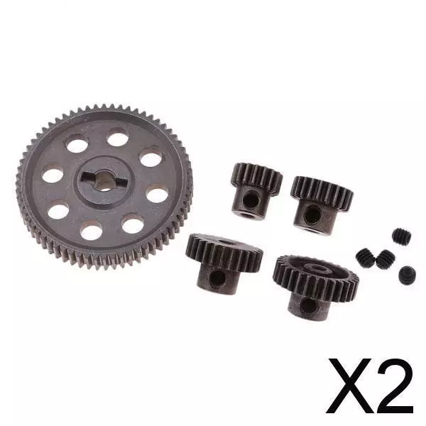 2x Metal Differential Main Gear Motor Pinion Set for HSP 1:10 RC Car Parts