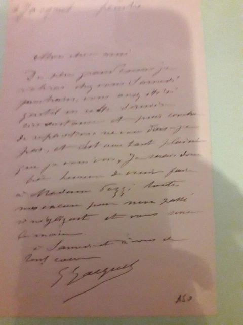 Carte Autographe signée de Madame la Maréchale Foch  Julie