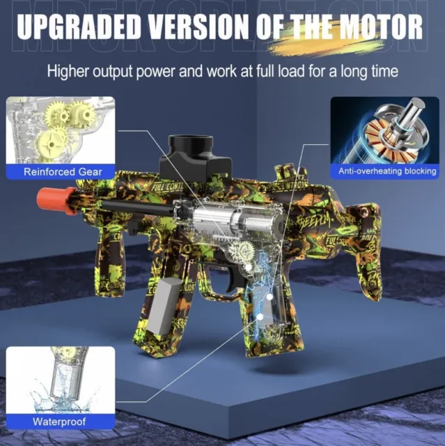 Electric Gel Blaster Toy Gun - Eco-Friendly - Water Bead Blaster- Dinosaur - MP5 3