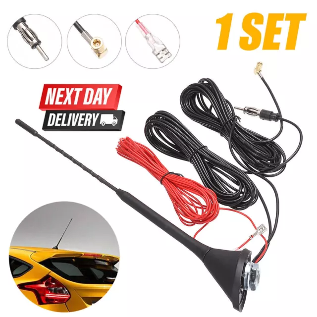 Car Universal Roof Mount Active Amplified DAB + AM FM Radio Aerial Antenna Mast