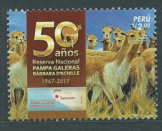 Peru Post 2017 Yvert 2148 MNH 50 Jahre Reserve National Pampa Galeras
