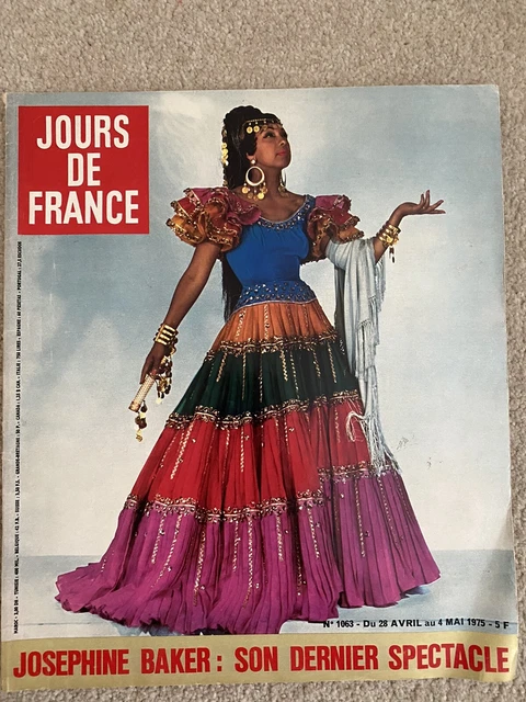 Jours De France 28th April 1975 Josephine Baker (French Magazine)