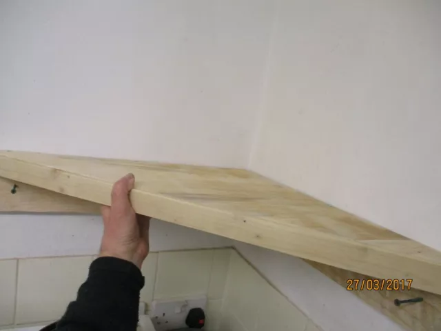 XXL Wooden Corner Shelf 23" x 23" inches