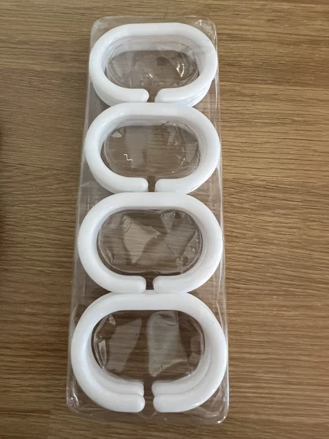 Ganchos de cortina de plástico blanco