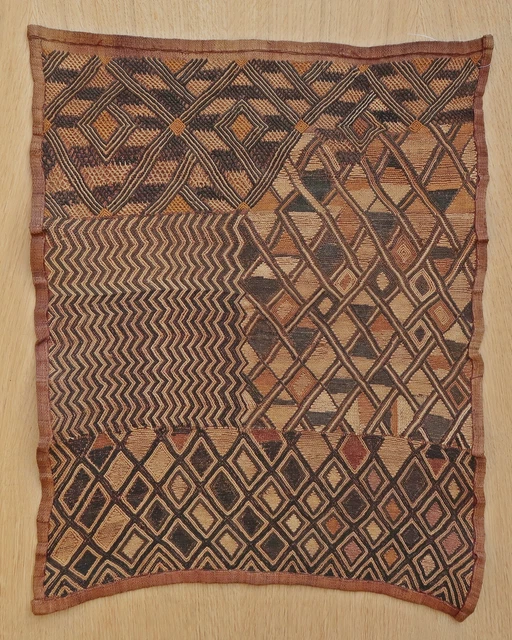 Textile tissage ancien tribal ethnique Africain Afrique Congo Shoowa Kuba 1950
