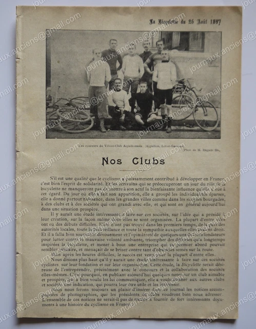 1892 Cyclisme Rare Revue LA BICYCLETTE N° 26 - Toutes les pages en photos