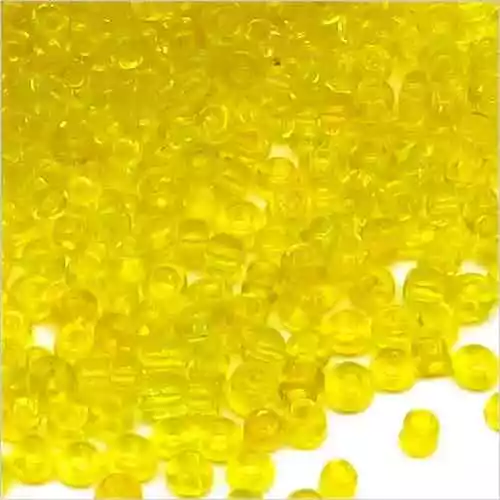 Perles de Rocailles en verre Transparent 2mm Jaune - 20g environ 1600 pcs