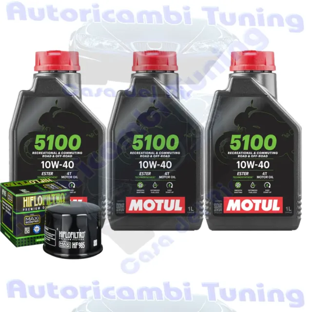 Motul 5100 10W40 Oil Maintenance Set + Filter to Yamaha