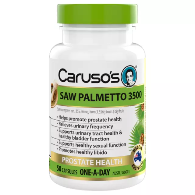 2 x Caruso's Saw Palmetto 50 Tablets (total 100) - Prostate