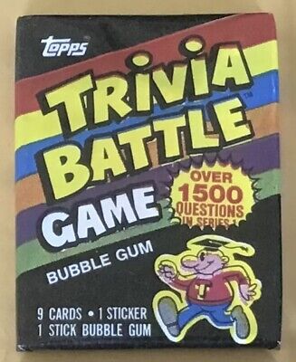 1984 Topps Trivia Battle Trading Cards Wax Pack