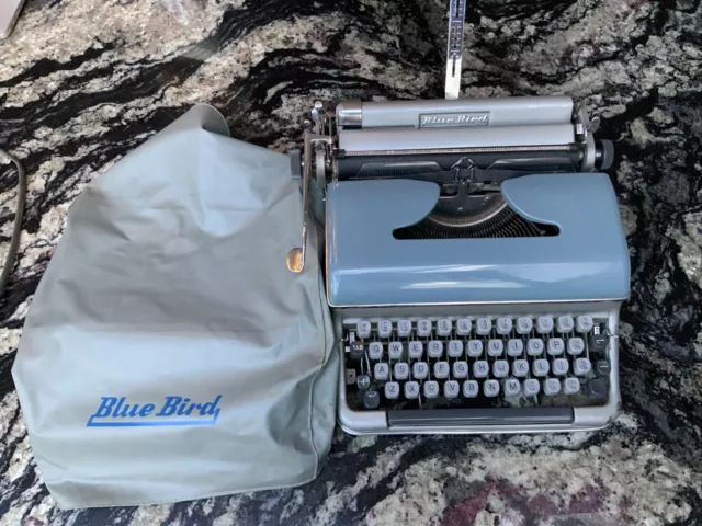 Vintage Blue Bird Typewriter made In Western Germany. Working