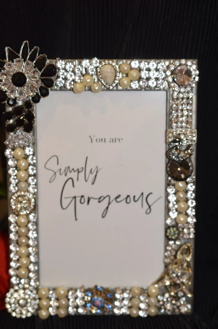 Jewelry Decorated  Art Picture Frame  " 4X6 Photo 3