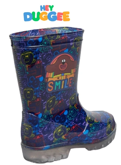 Boys Hey Duggee Blue Official Wellies Rain Wellys Wellington Boots Uk Size 5-10