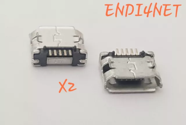 2 Connettori Micro Usb  Per Saldatura Solder Smd